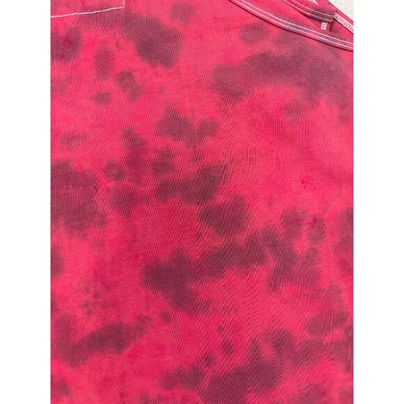 NEW Free People Movement Hot Shot Mini Dress Custom Tie Dye Red & Charcoal SZ M - Picture 11 of 11